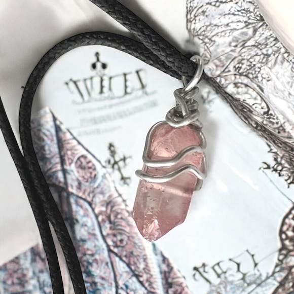 5 For $25💫Wirewrapped Cotton Candy Quartz Pendant Necklace - Picture 1 of 5